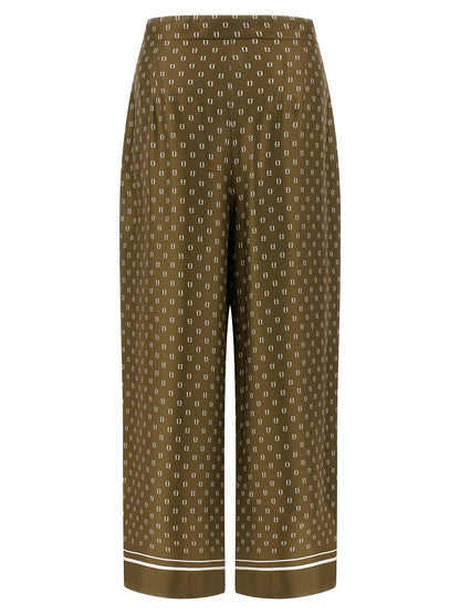 Max Mara Bicolor Silk Casual Pants