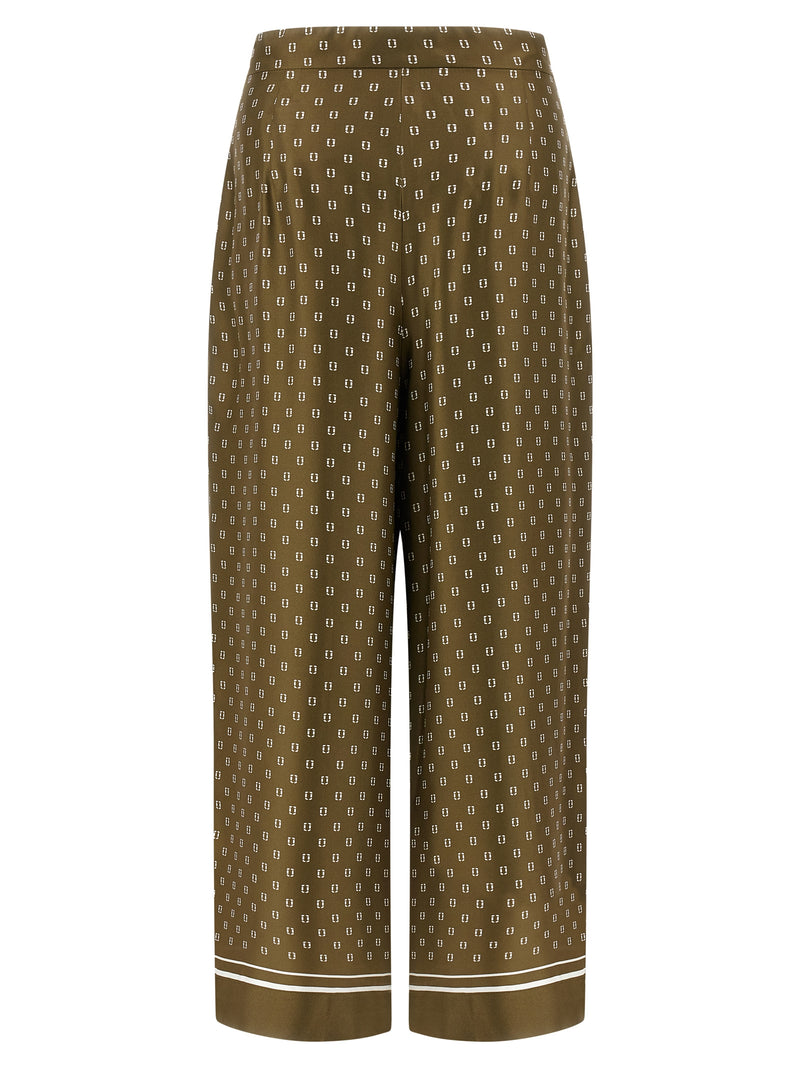 Pantalon décontracté bicolore en soie Max Mara