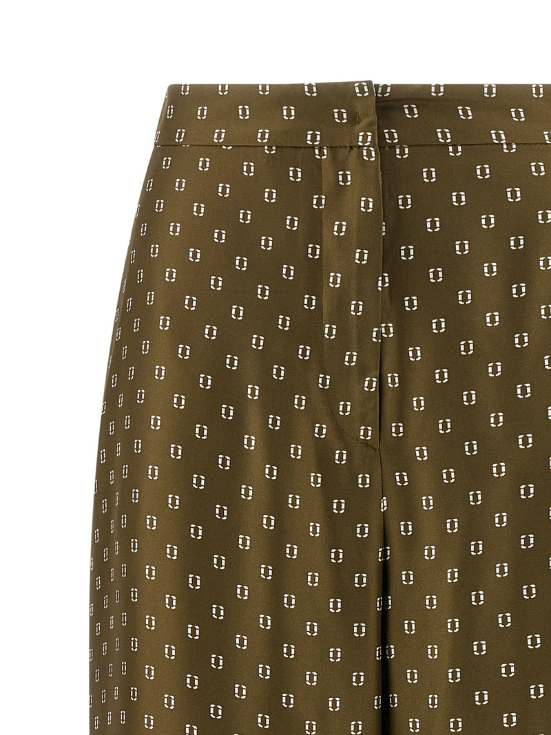 Pantalon décontracté bicolore en soie Max Mara