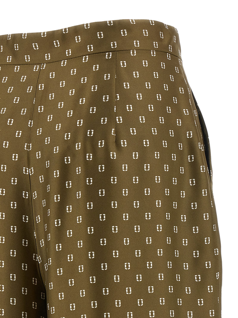 Pantalon décontracté bicolore en soie Max Mara