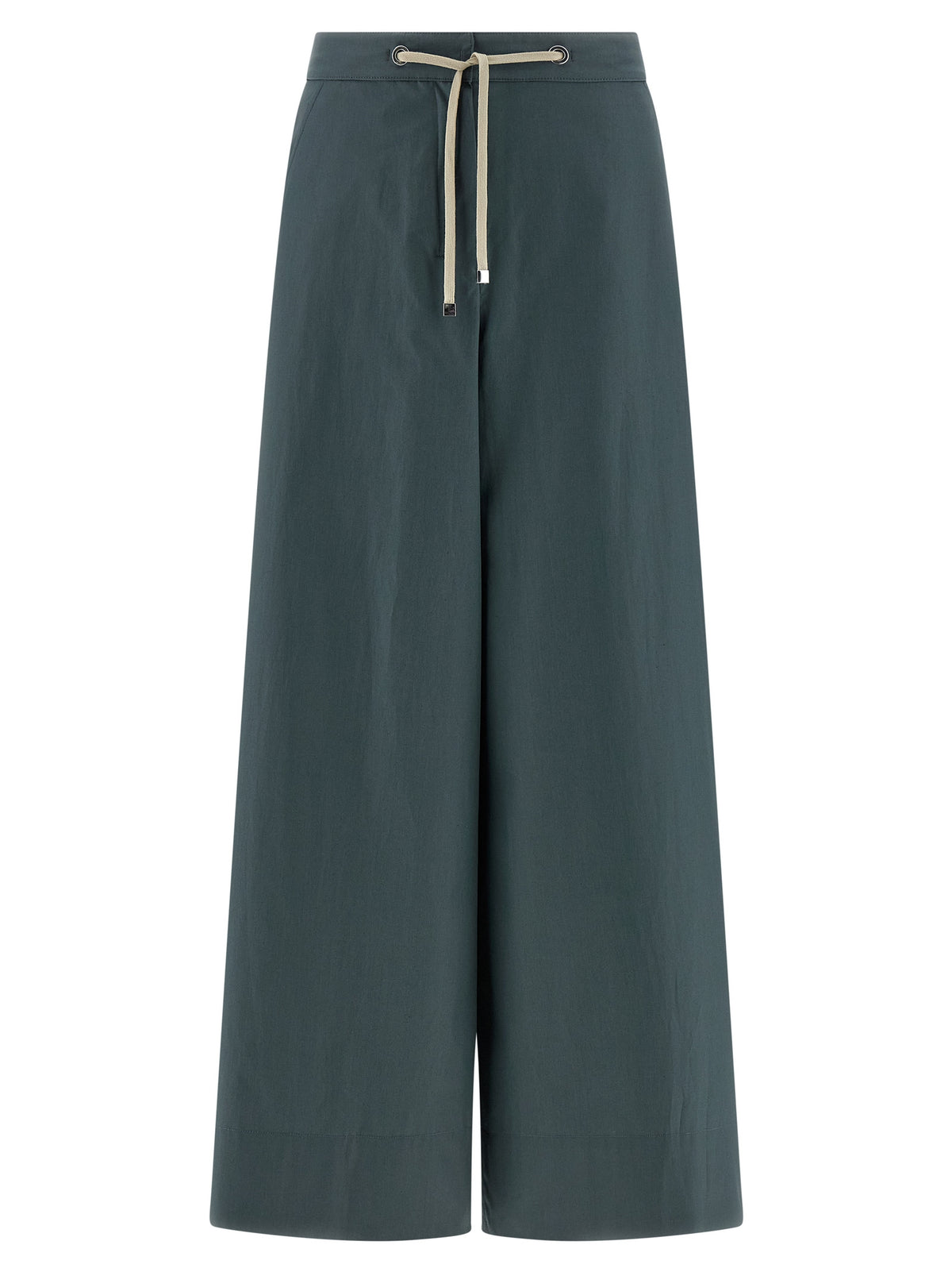 Pantalon évasé en coton bleu 'S Max Mara