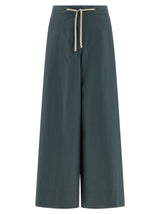 Pantalon évasé en coton bleu 'S Max Mara