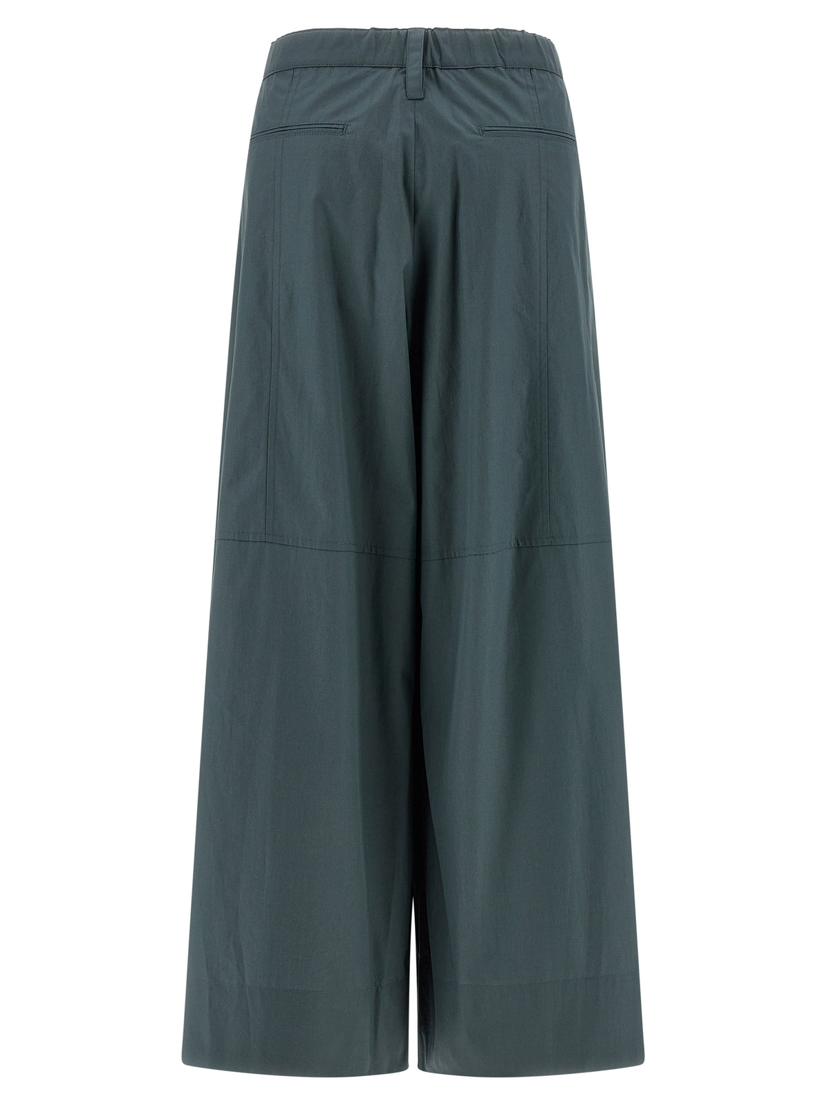 Pantalon évasé en coton bleu 'S Max Mara