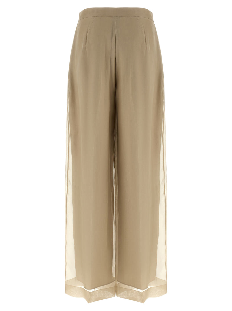 Max Mara Beige Silk Casual Pants