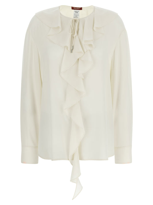 Chemisier en soie blanc Max Mara