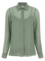 Chemisier Max Mara en soie bicolore