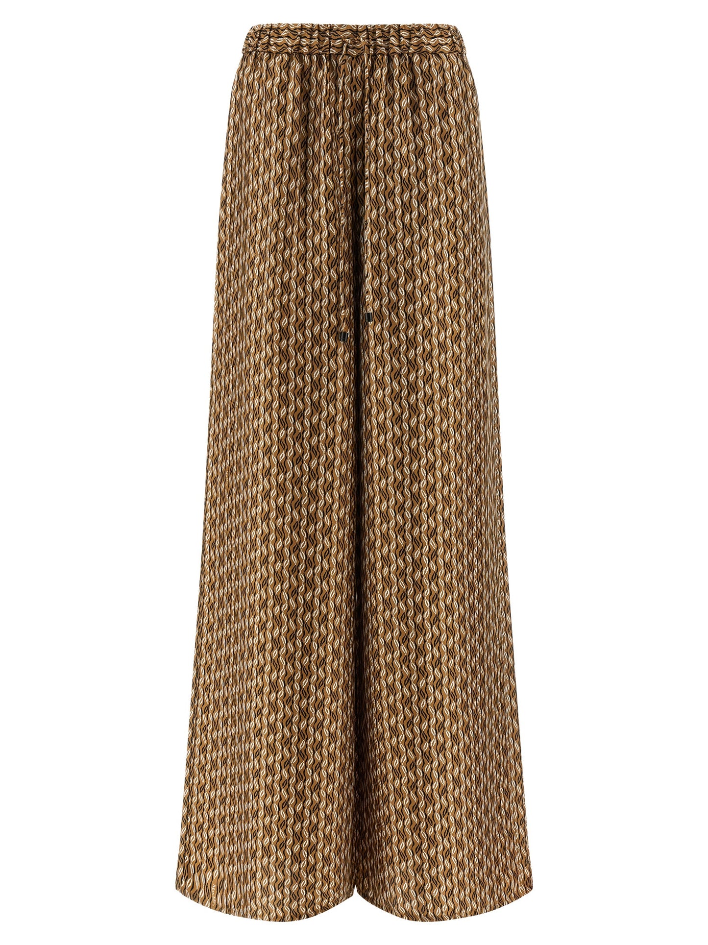 Max Mara Brown Silk Casual Pants