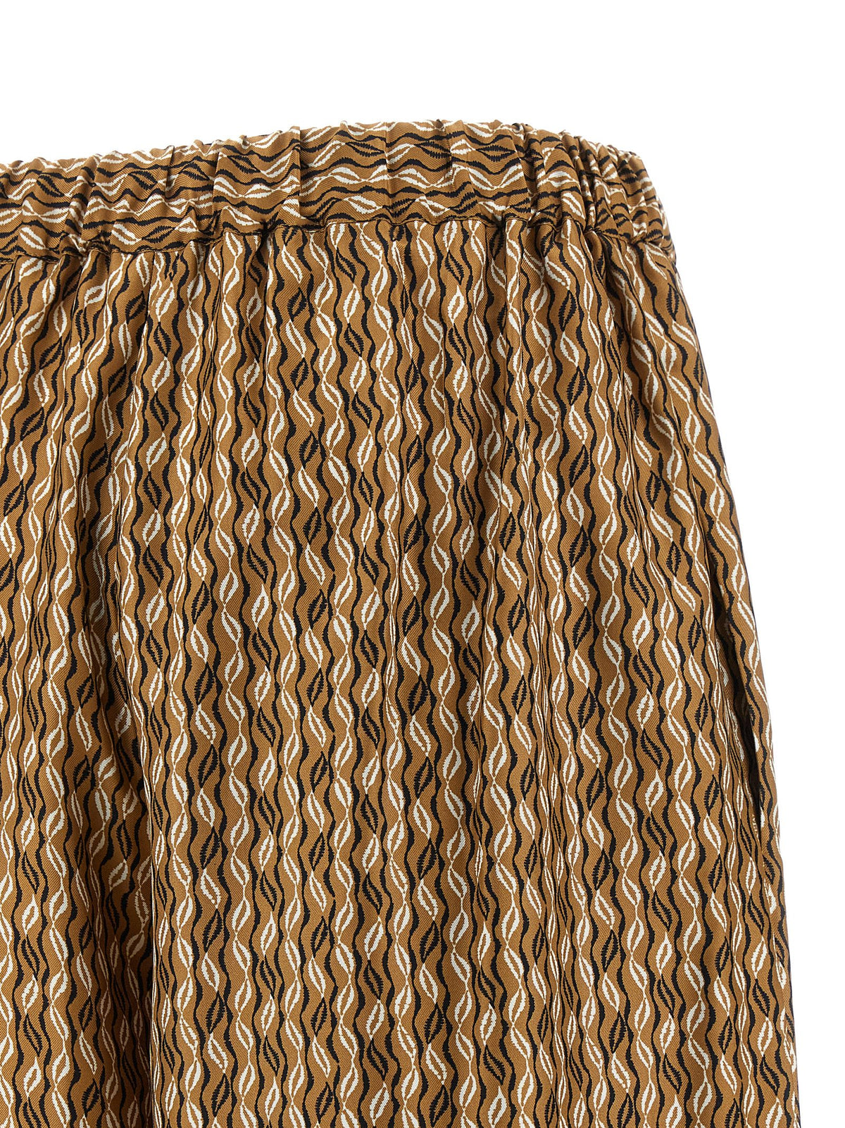 Pantalon décontracté en soie marron Max Mara
