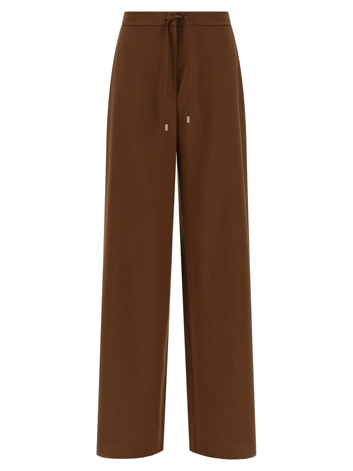 Pantalon Max Mara en Laine Vierge Marron