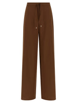 Pantalon Max Mara en Laine Vierge Marron