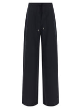 Max Mara Mstcorone Blue Virgin Wool Casual Pants