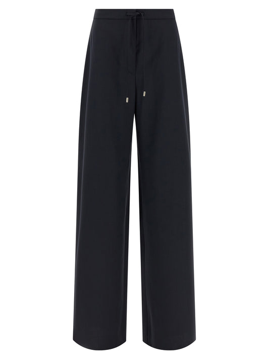 Max Mara Mstcorone Blue Virgin Wool Casual Pants