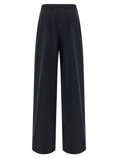 Max Mara Blue Virgin Wool Casual Pants