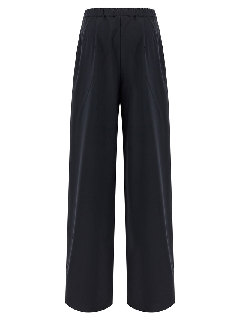 Max Mara Mstcorone Blue Virgin Wool Casual Pants