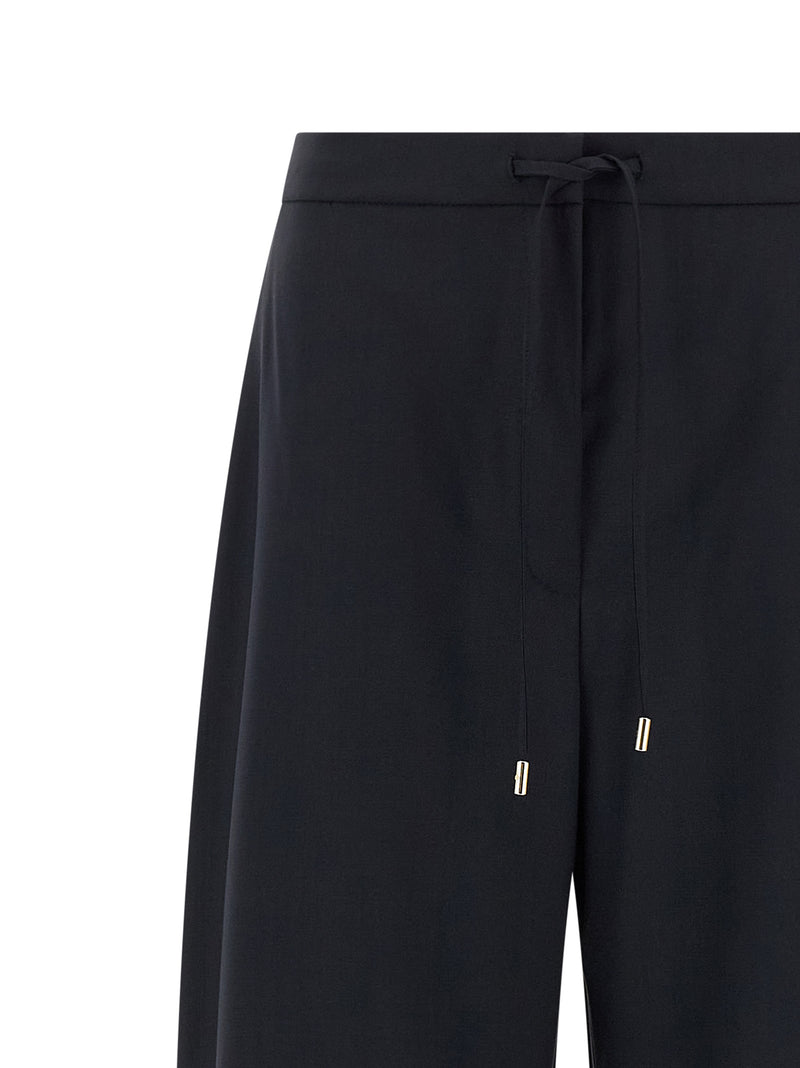Max Mara Mstcorone Blue Virgin Wool Casual Pants