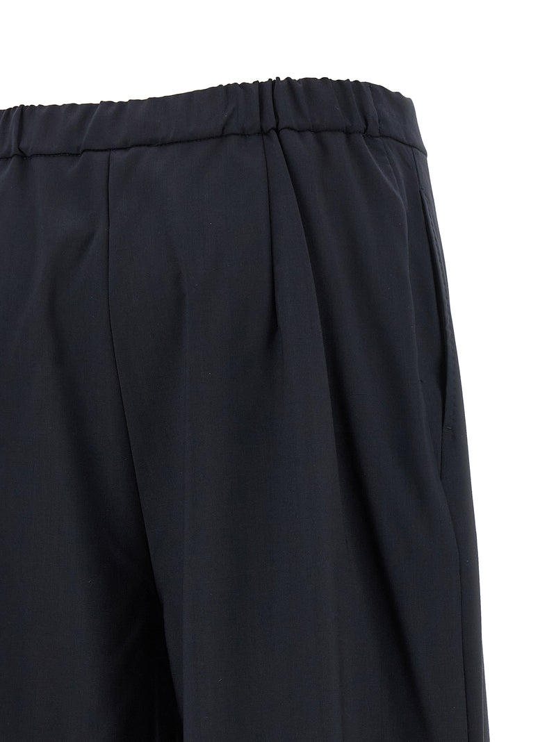 Max Mara Mstcorone Blue Virgin Wool Casual Pants