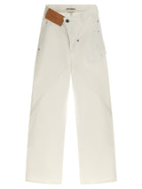 Jean en denim de coton blanc J.W.Anderson