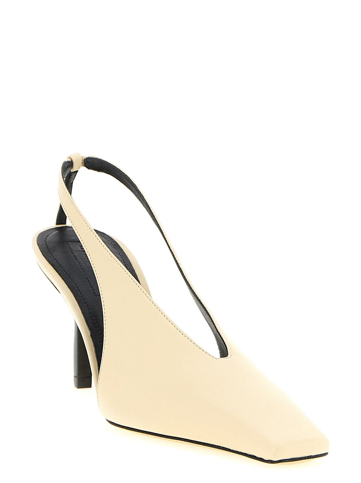 Escarpins beiges en agneau avec talons hauts Armarium