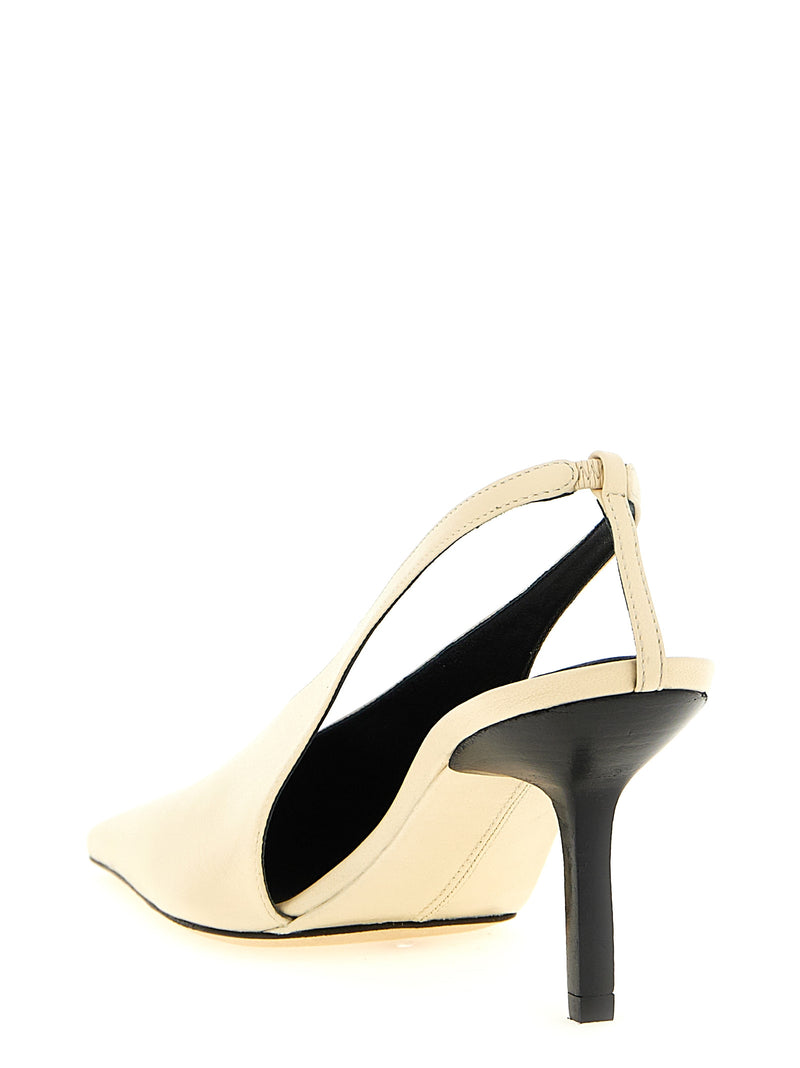 Escarpins beiges en agneau avec talons hauts Armarium