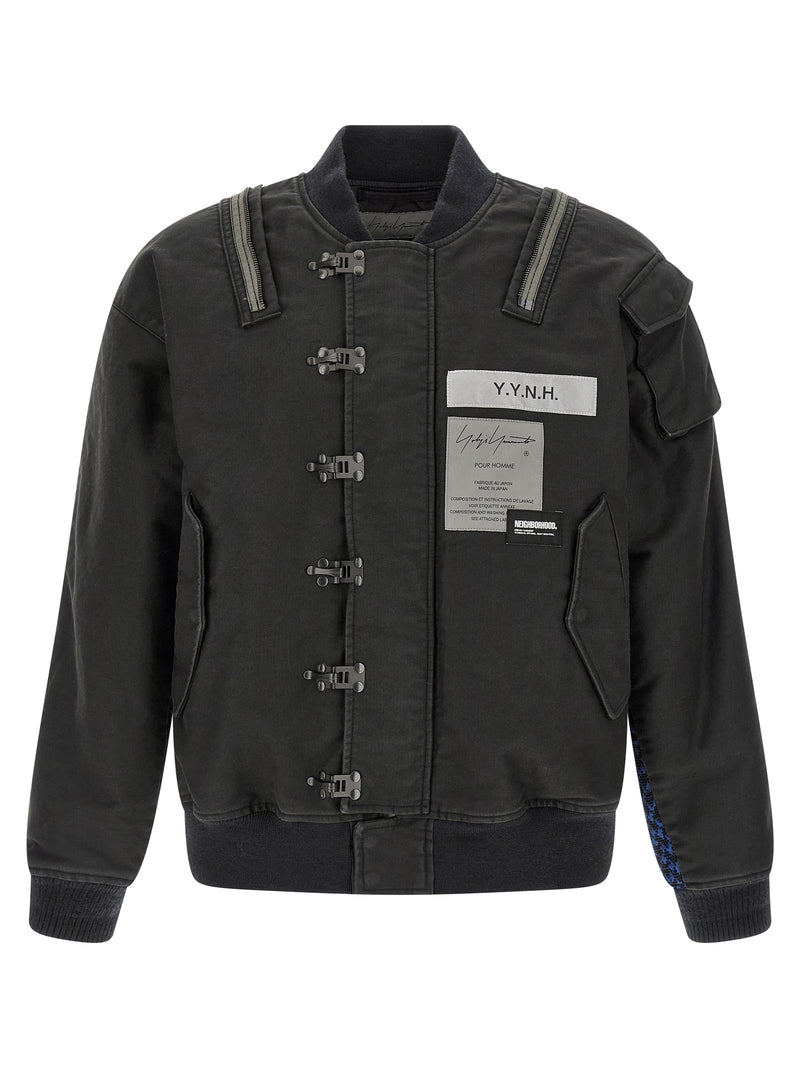 Bomber en coton noir Yohji Yamamoto