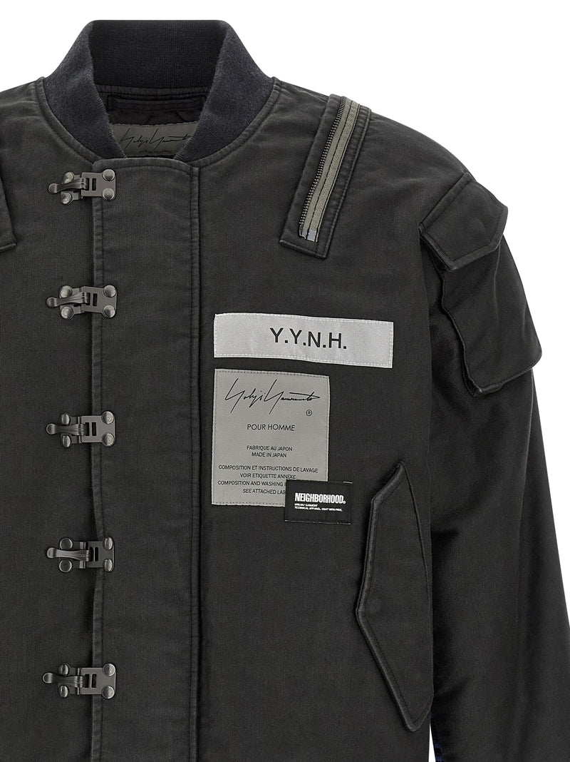 Bomber en coton noir Yohji Yamamoto