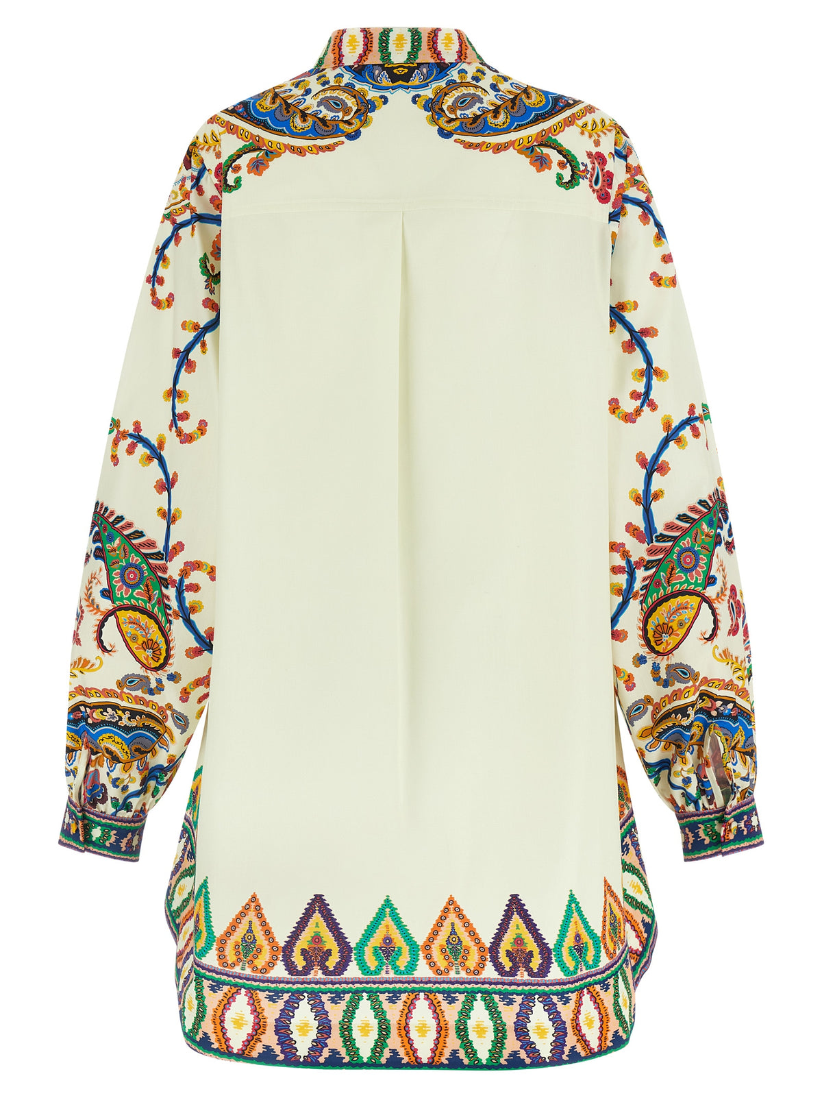 Robe courte en coton multicolore Etro