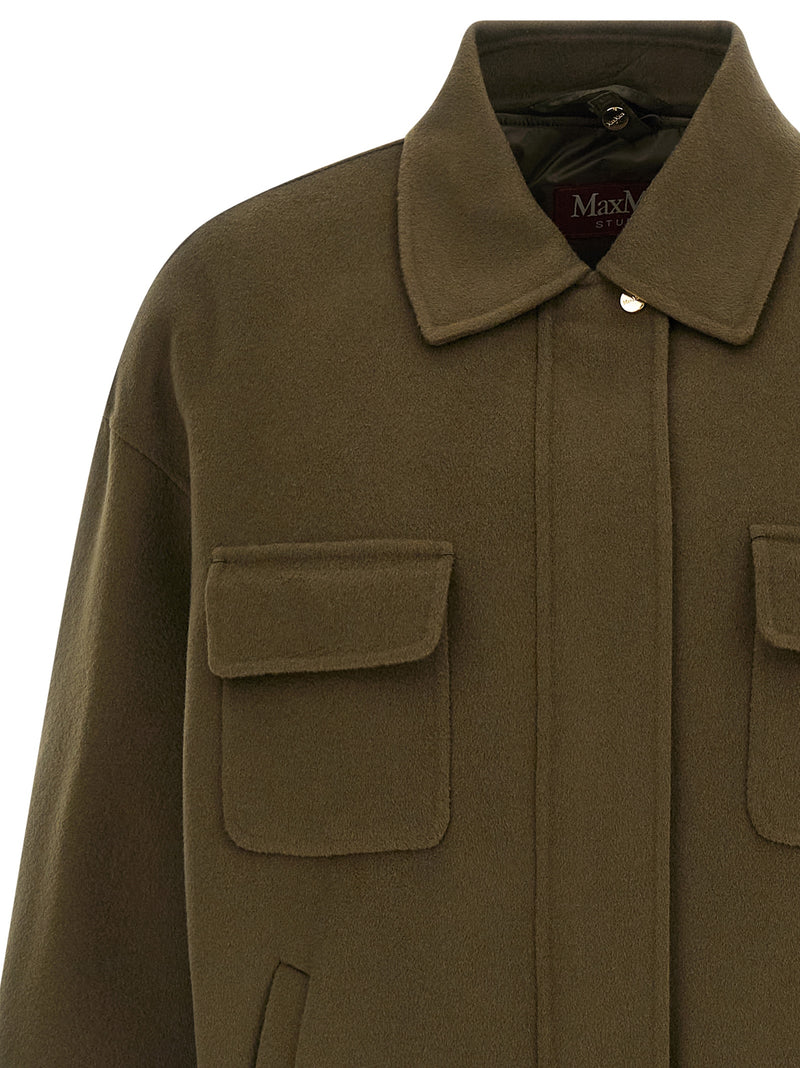 Max Mara Bicolor Virgin Wool Coat – Mstdisco Padded Style