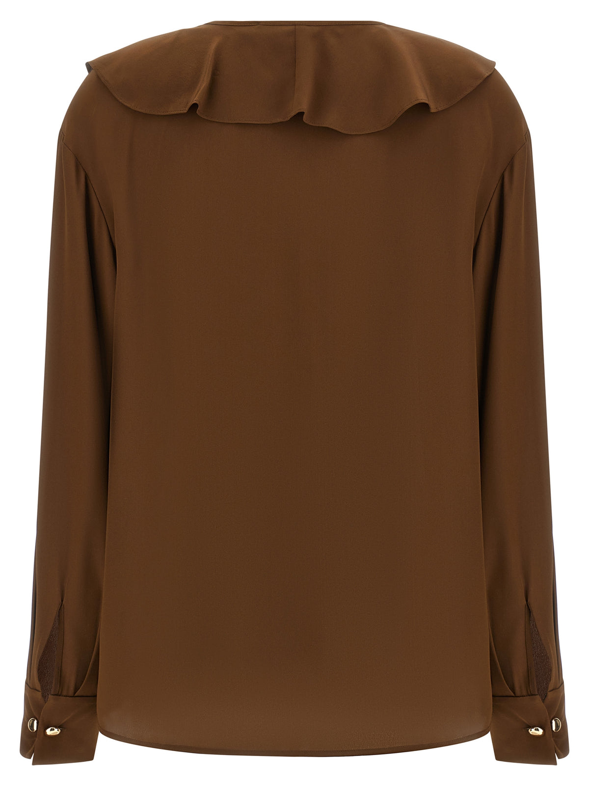 Max Mara MstEpica Brown Silk Blouse