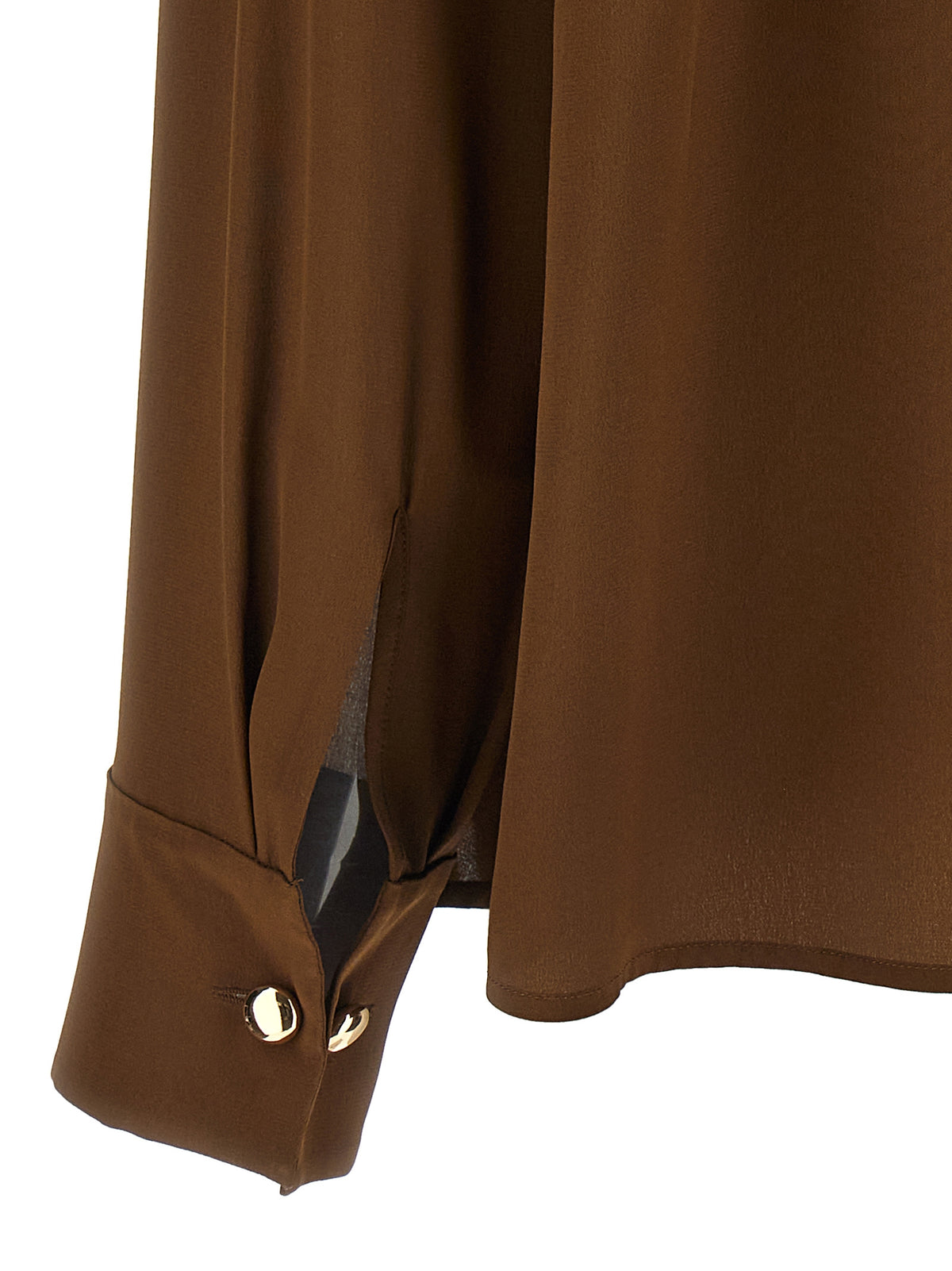 Max Mara MstEpica Brown Silk Blouse