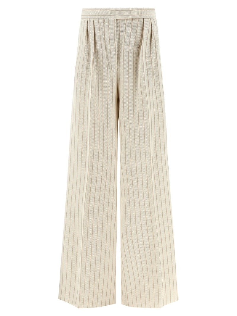 Pantalon décontracté en coton blanc Max Mara