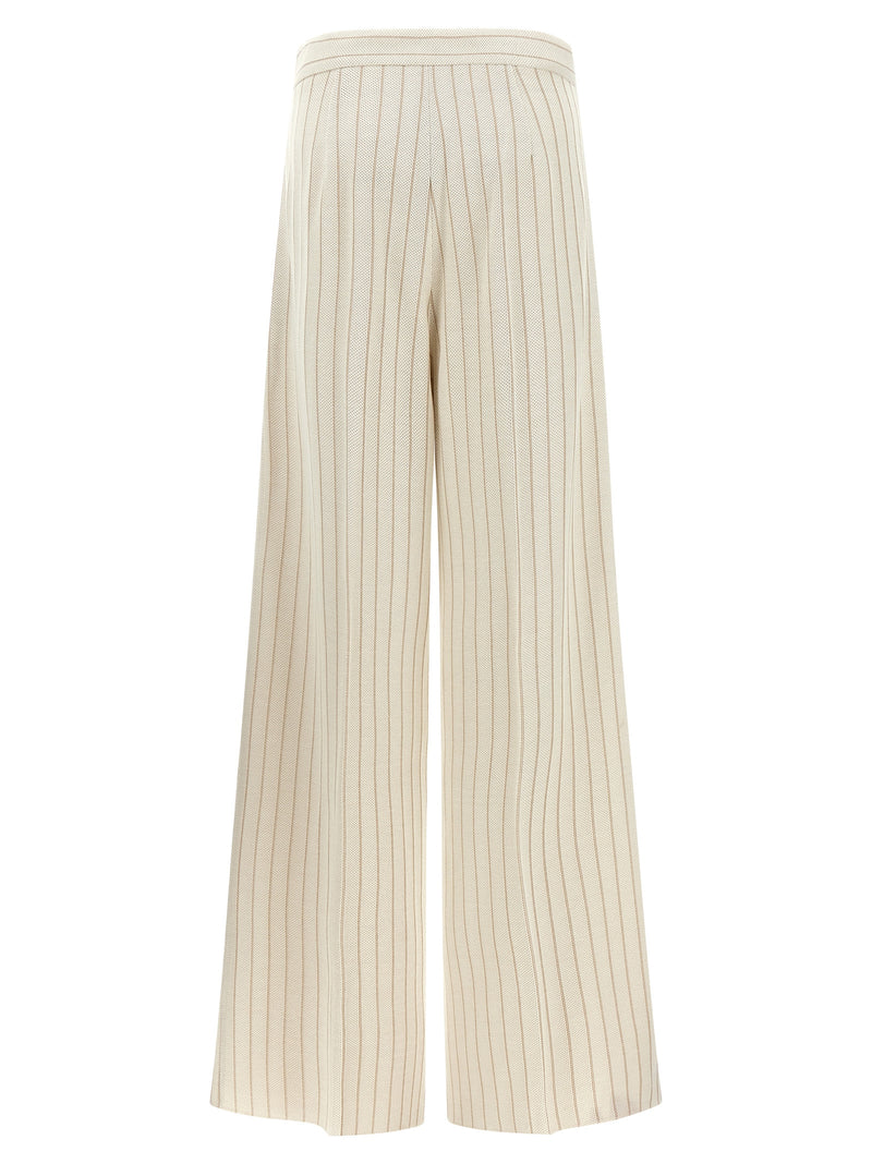 Pantalon décontracté en coton blanc Max Mara