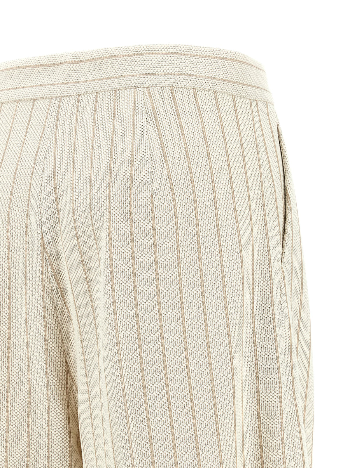 Pantalon décontracté en coton blanc Max Mara