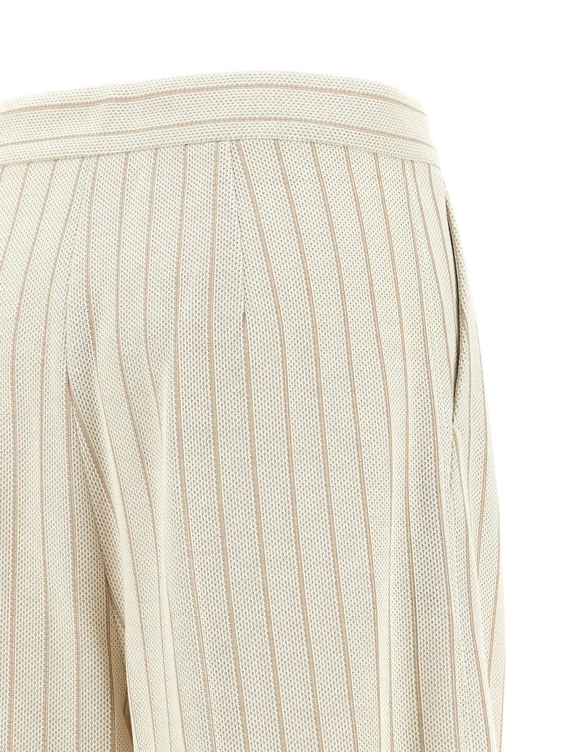 Pantalon décontracté en coton blanc Max Mara