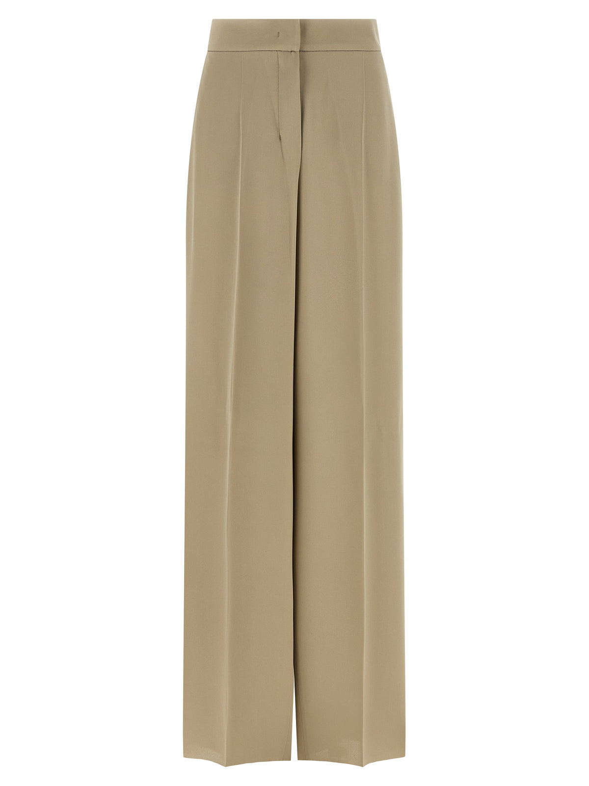 Pantalon en soie beige Max Mara