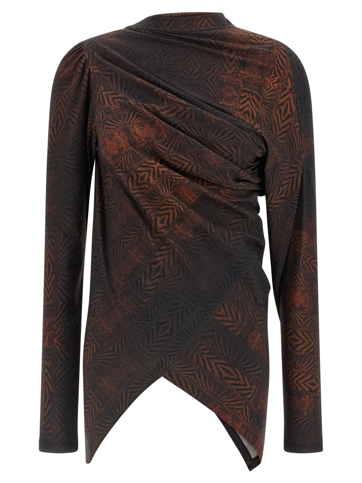 Kiko Kostadinov Brown Cotton Pattern Shirt
