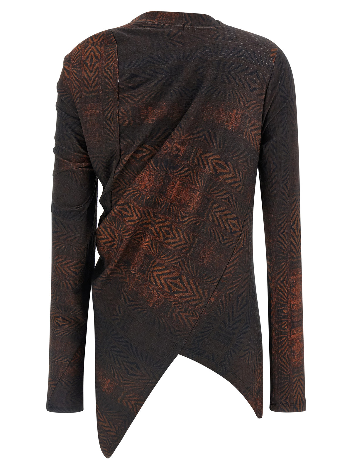 Kiko Kostadinov Brown Cotton Pattern Shirt