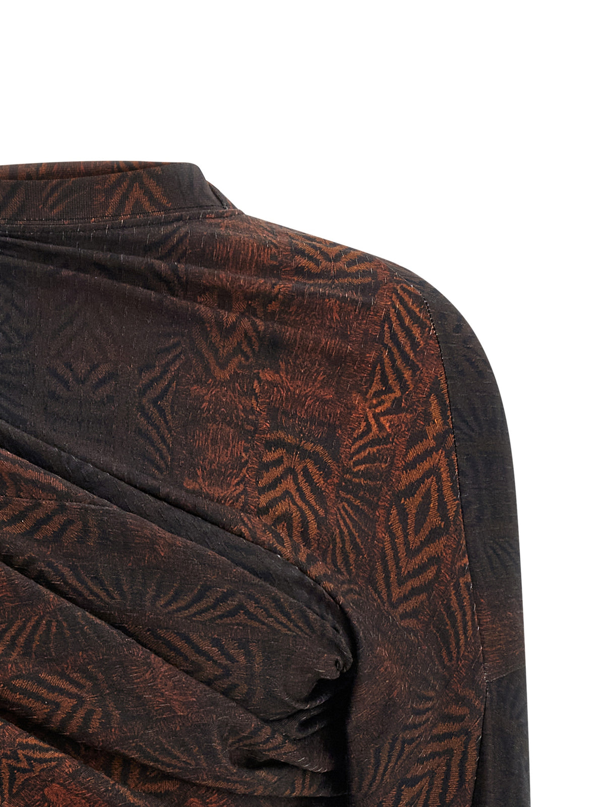 Kiko Kostadinov Brown Cotton Pattern Shirt