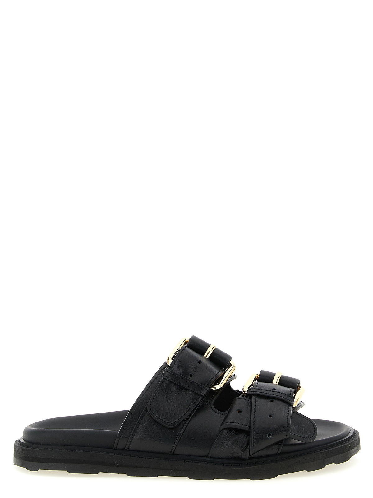 Moschino Black Calfskin Slides - Stylish and Comfortable Footwear