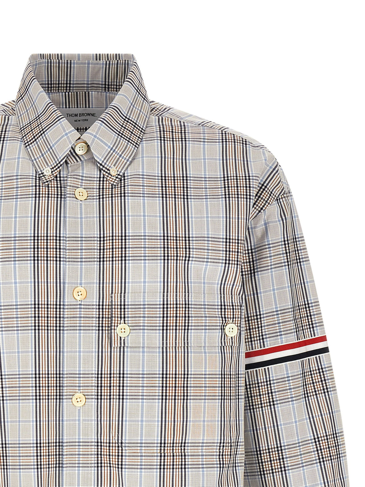 Thom Browne Multicolor Cotton Blouse - Oversized RWB Shirt