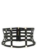 Ceinture taille haute Elisabetta Franchi noire en polyéthylène