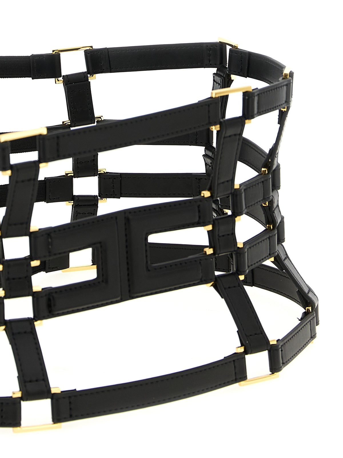 Ceinture taille haute Elisabetta Franchi noire en polyéthylène