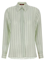 Chemisier Max Mara en soie bicolore