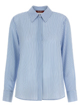 Chemisier en soie bleu Max Mara
