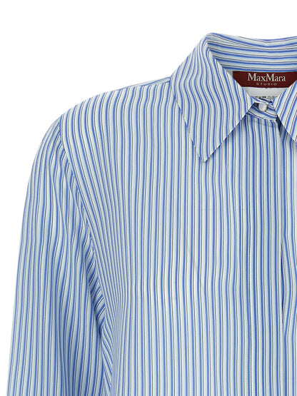Max Mara Blue Silk Blouse