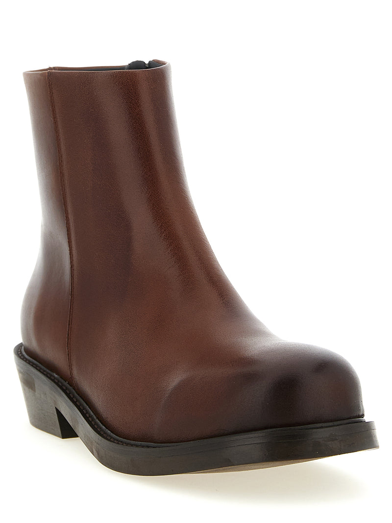 SÉFR Lerato Brown Calfskin Ankle Boots for Men