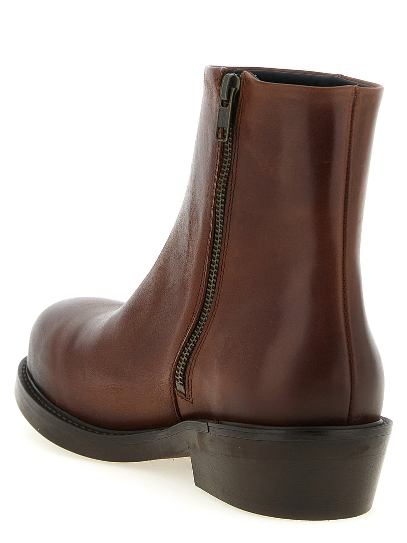 SÉFR Lerato Brown Calfskin Ankle Boots for Men