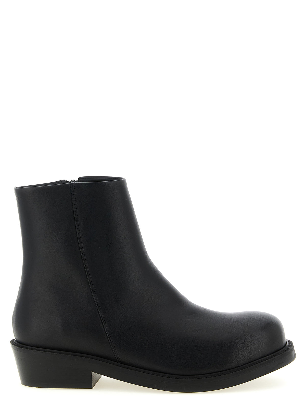 SÉFR Bottines en cuir de veau noir