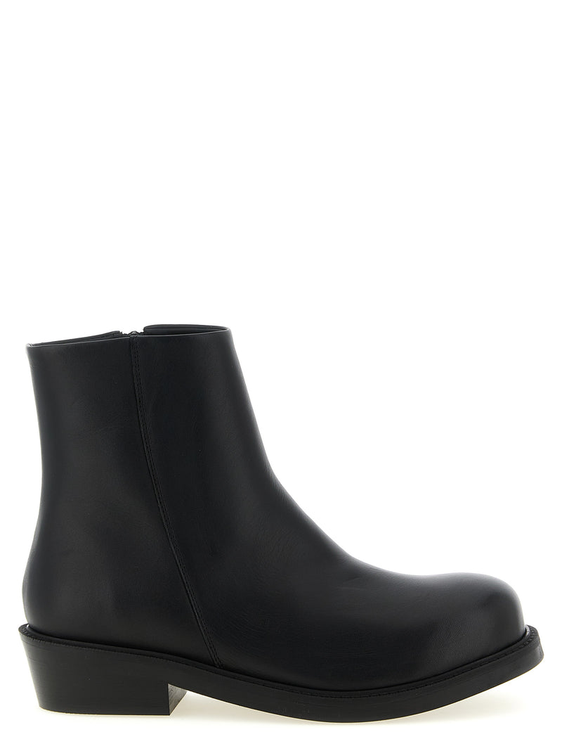 SÉFR Bottines en cuir de veau noir