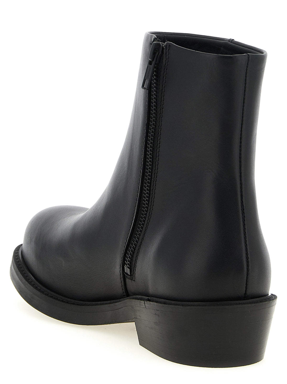 SÉFR Bottines en cuir de veau noir