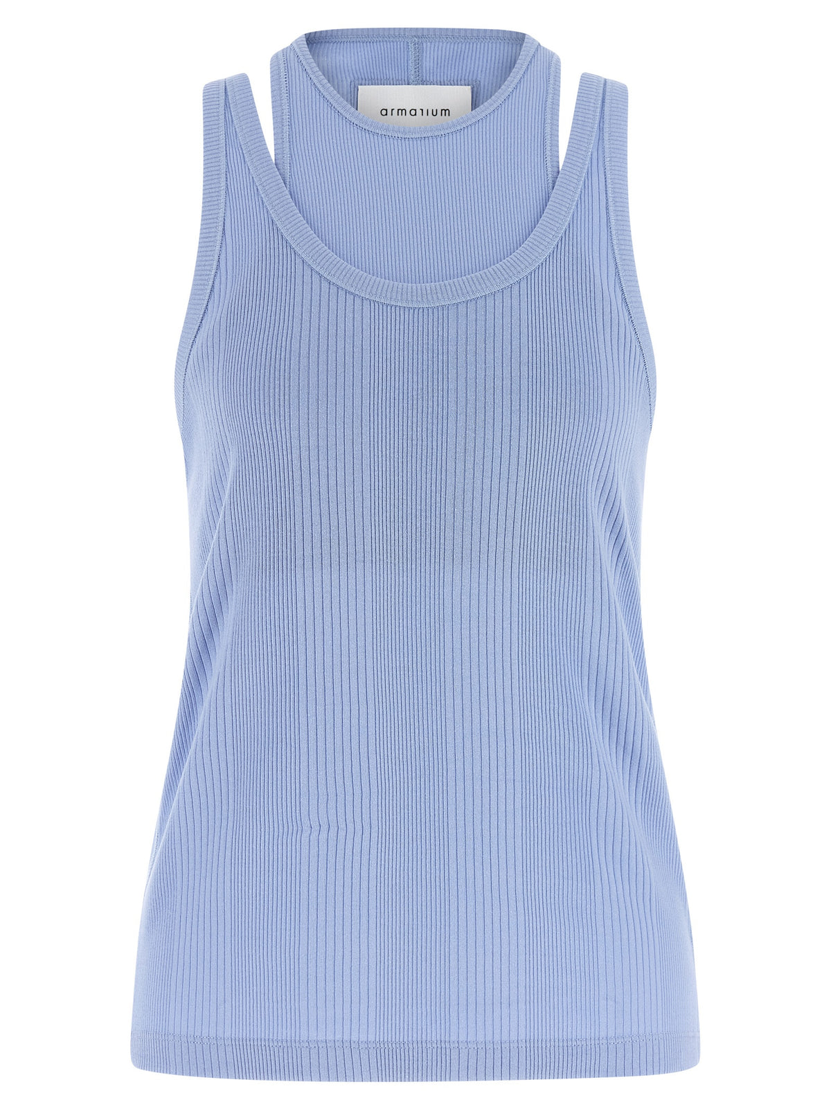 Armarium 'Filippa' Blue Cotton Sleeveless T-Shirt